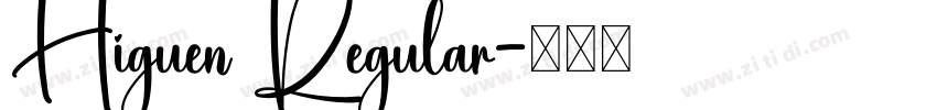 Higuen Regular字体转换